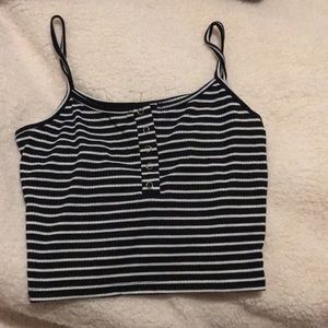 striped crop top